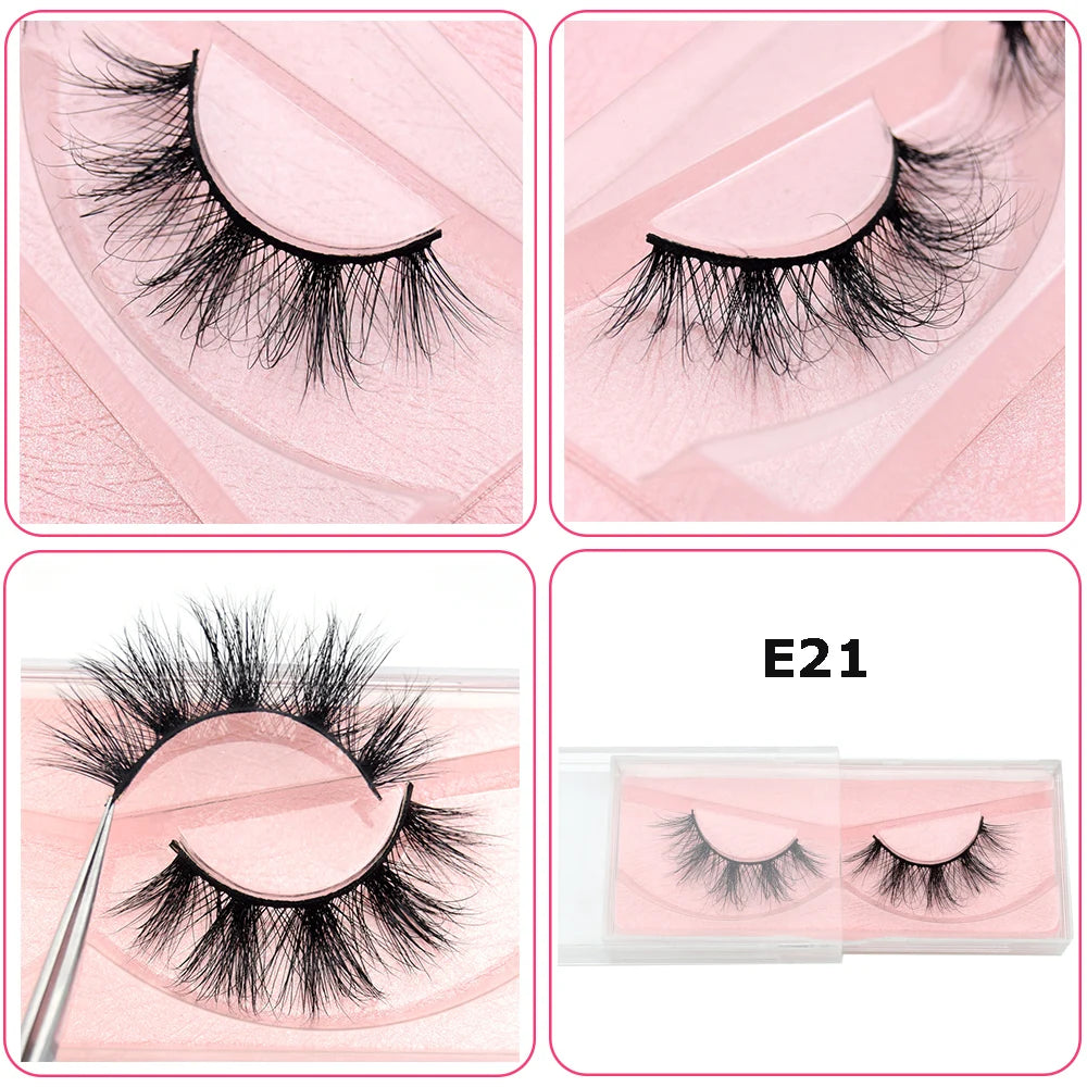 Mink Eyelashes Hand Made Crisscross False Eyelashes Cruelty Free Dramatic 3D Mink Lashes Long Lasting Faux Cils for Makeup Tools