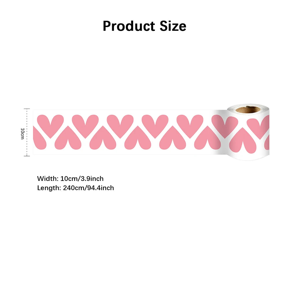 10X240cm Long Strip Wall Stickers Floor Kitchen Bathroom Living Room Skirting Line Wall Decor Waterproof Peel & Stick Wallpaper