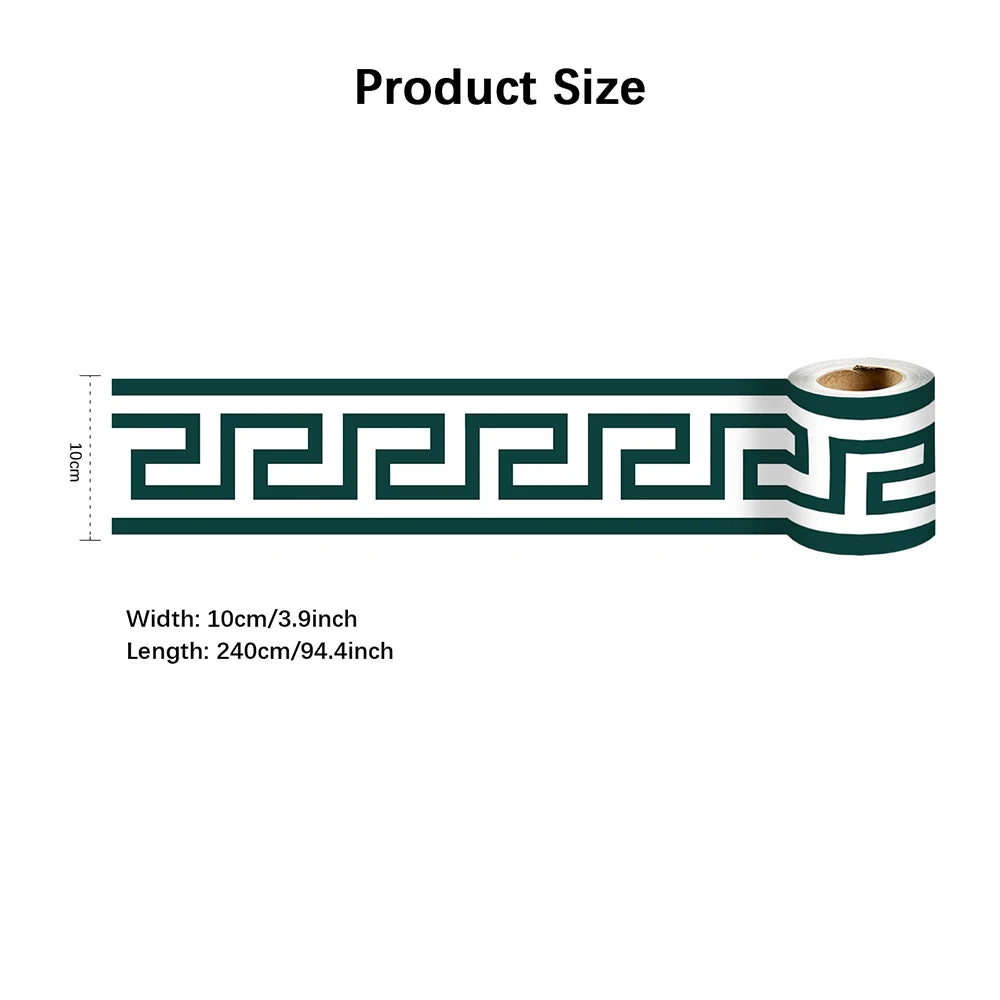 10X240cm Long Strip Wall Stickers Floor Kitchen Bathroom Living Room Skirting Line Wall Decor Waterproof Peel & Stick Wallpaper
