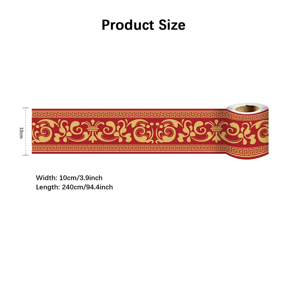 10X240cm Long Strip Wall Stickers Floor Kitchen Bathroom Living Room Skirting Line Wall Decor Waterproof Peel & Stick Wallpaper