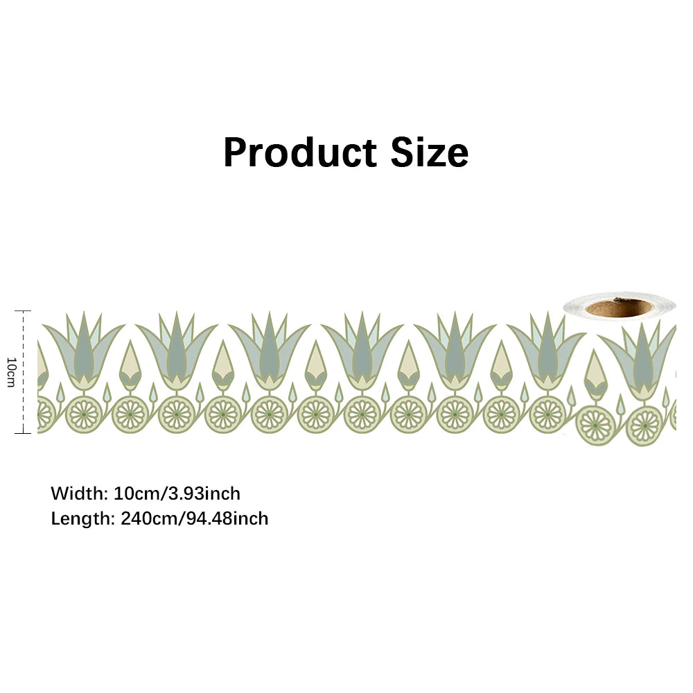 10X240cm Long Strip Wall Stickers Floor Kitchen Bathroom Living Room Skirting Line Wall Decor Waterproof Peel & Stick Wallpaper