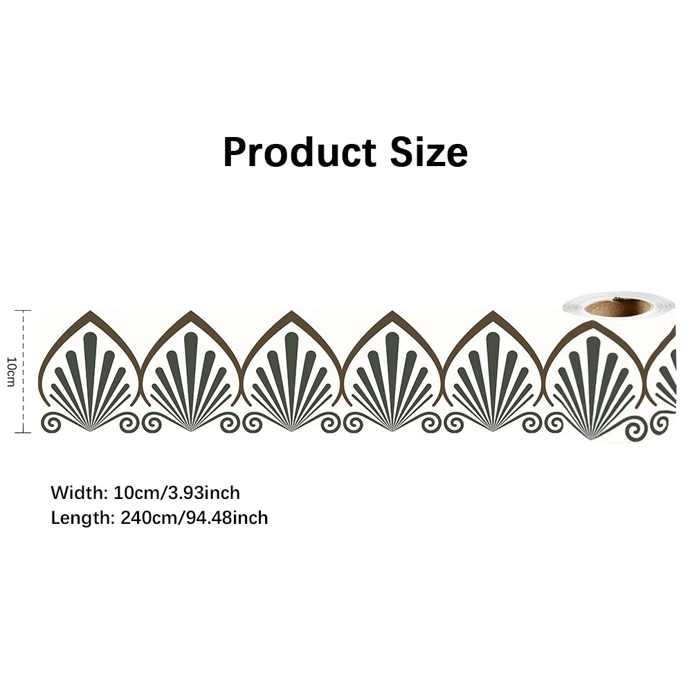 10X240cm Long Strip Wall Stickers Floor Kitchen Bathroom Living Room Skirting Line Wall Decor Waterproof Peel & Stick Wallpaper