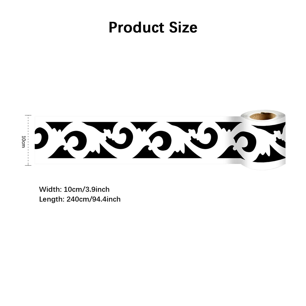 10X240cm Long Strip Wall Stickers Floor Kitchen Bathroom Living Room Skirting Line Wall Decor Waterproof Peel & Stick Wallpaper