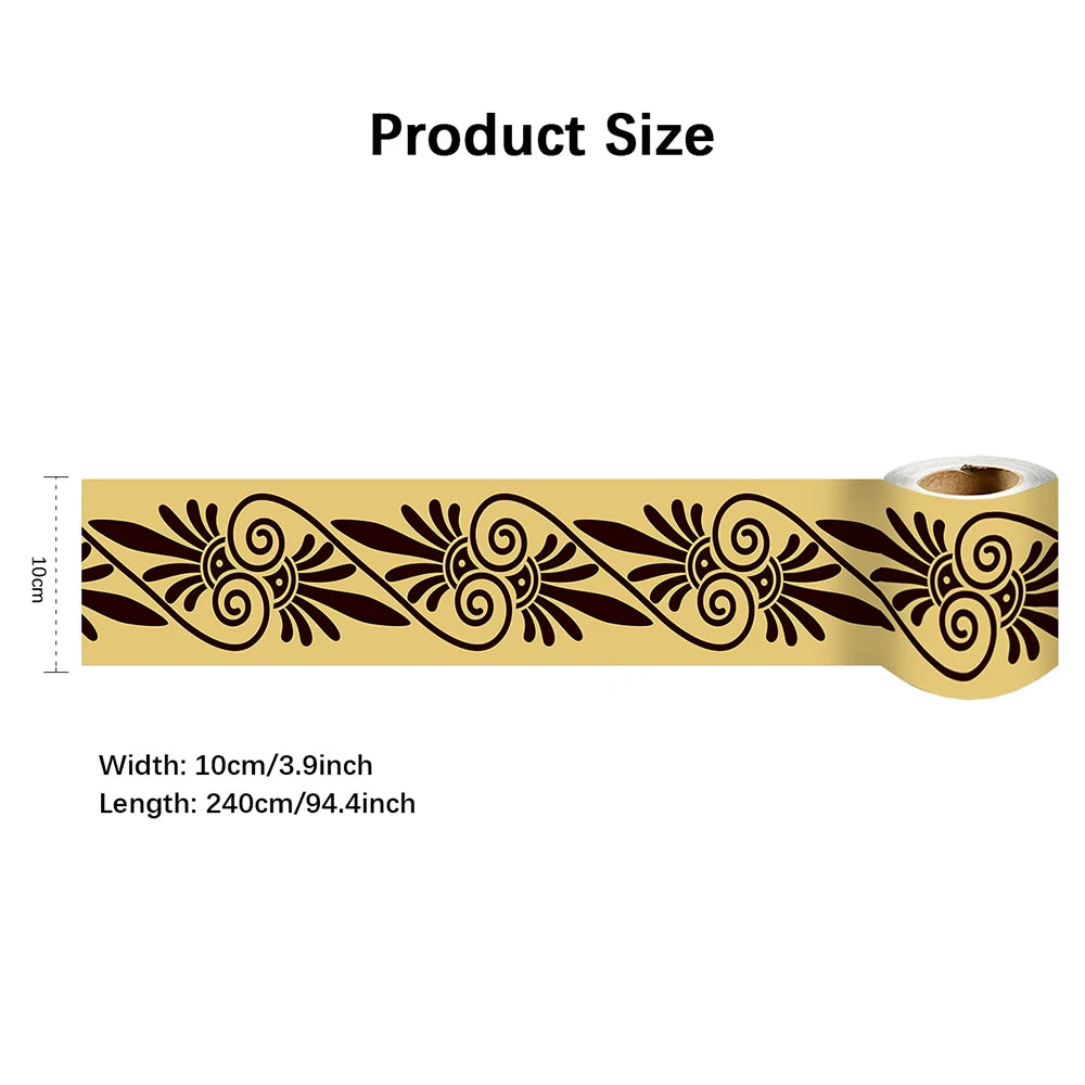 10X240cm Long Strip Wall Stickers Floor Kitchen Bathroom Living Room Skirting Line Wall Decor Waterproof Peel & Stick Wallpaper