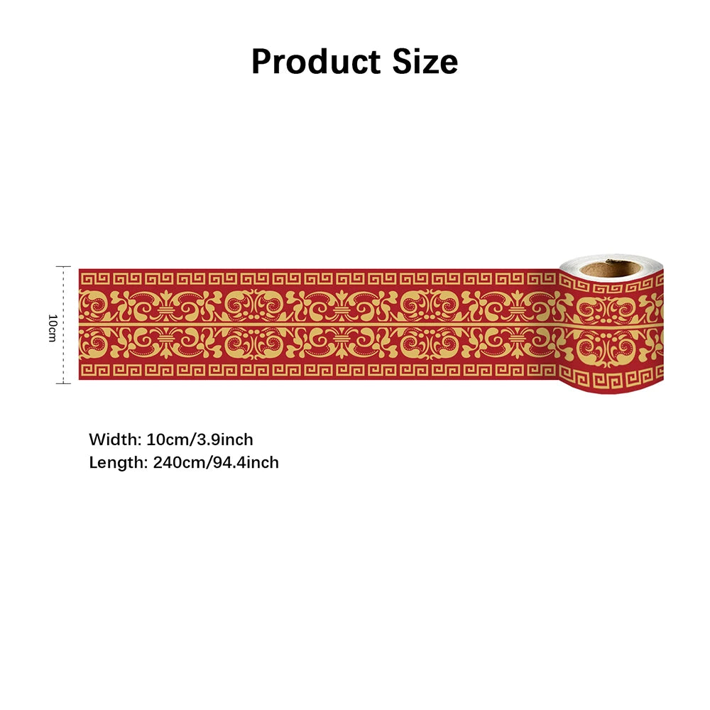 10X240cm Long Strip Wall Stickers Floor Kitchen Bathroom Living Room Skirting Line Wall Decor Waterproof Peel & Stick Wallpaper