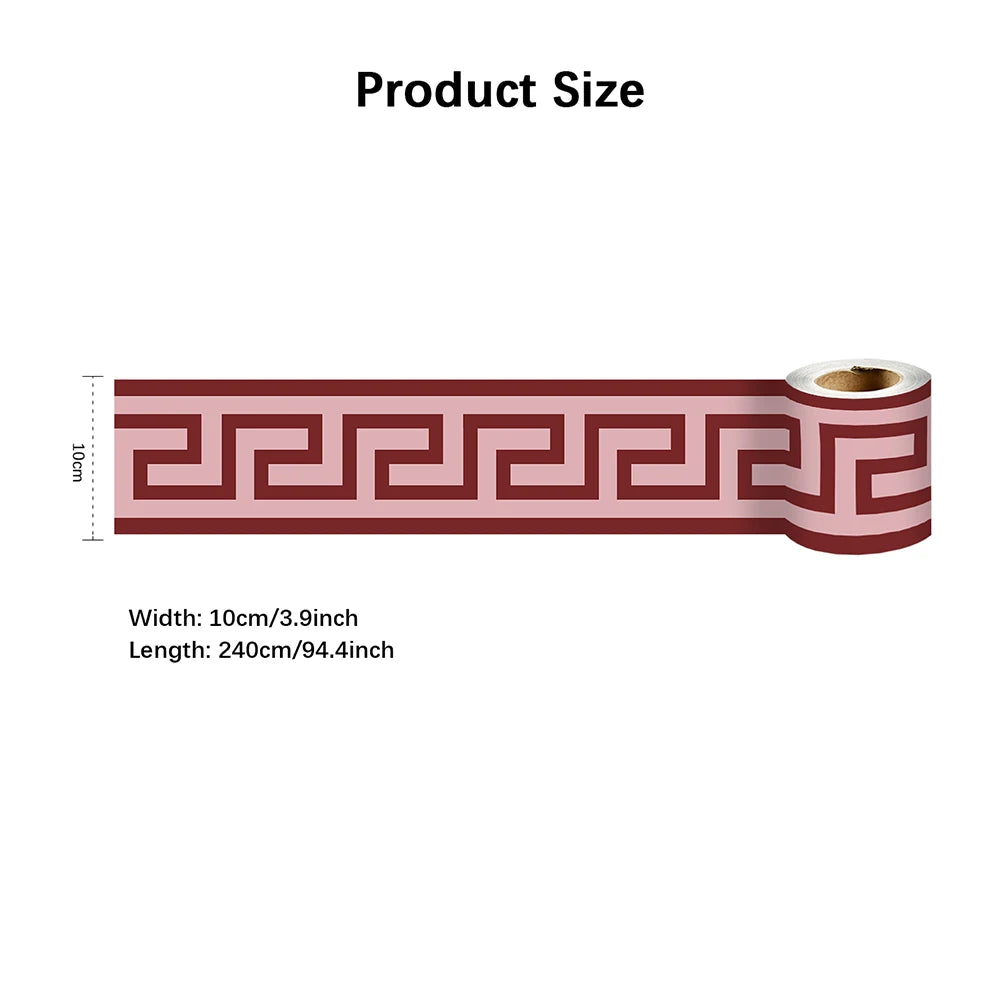 10X240cm Long Strip Wall Stickers Floor Kitchen Bathroom Living Room Skirting Line Wall Decor Waterproof Peel & Stick Wallpaper