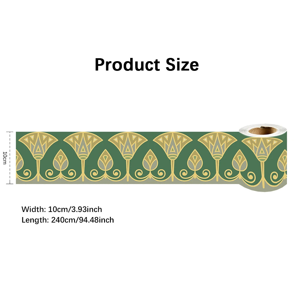 10X240cm Long Strip Wall Stickers Floor Kitchen Bathroom Living Room Skirting Line Wall Decor Waterproof Peel & Stick Wallpaper