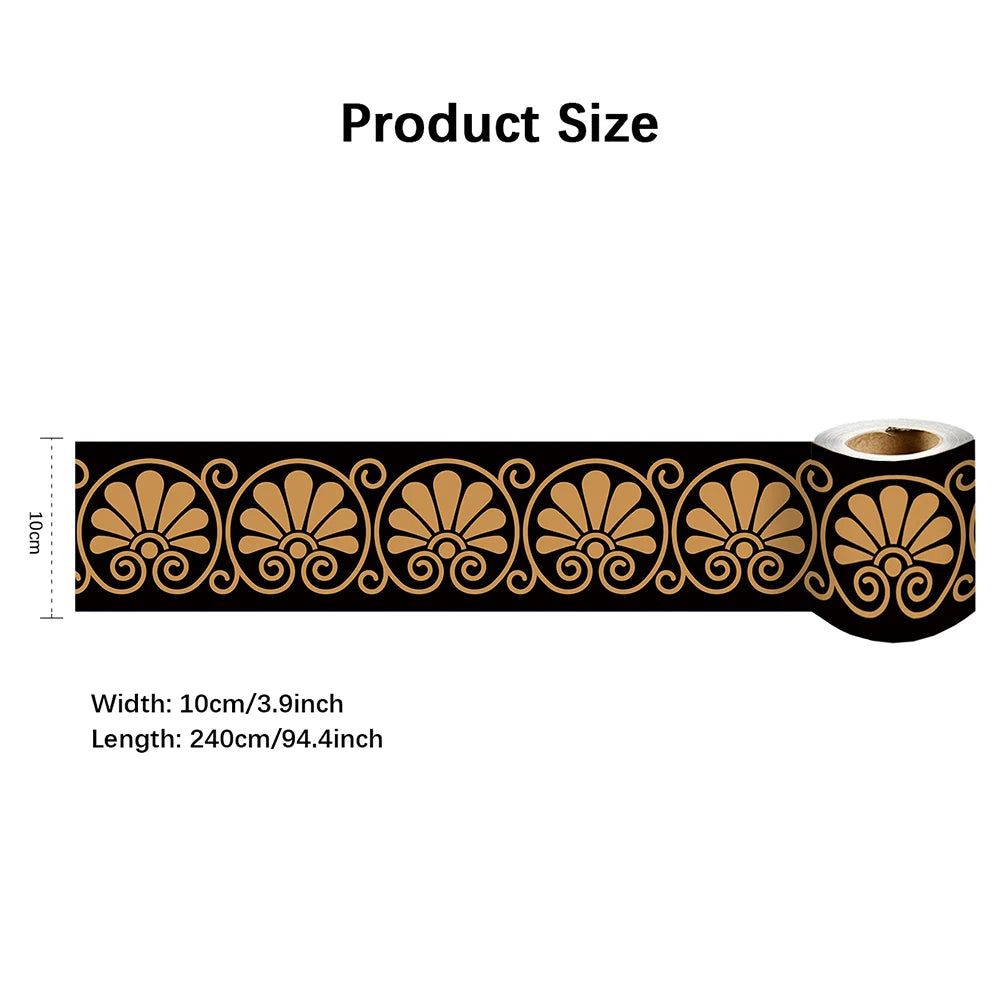 10X240cm Long Strip Wall Stickers Floor Kitchen Bathroom Living Room Skirting Line Wall Decor Waterproof Peel & Stick Wallpaper