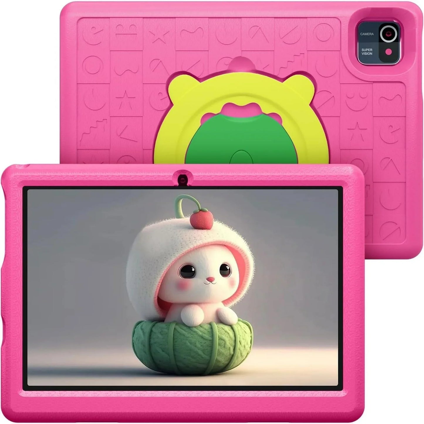 BESTSKI 10 Inch Kids Tablet with 6GB RAM+64GB ROM+128GB SD Expand, 5000mAh, Dual Camera, with Parent Control & Kids Education-Bl
