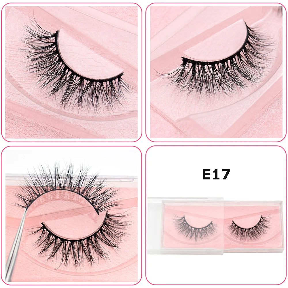 Mink Eyelashes Hand Made Crisscross False Eyelashes Cruelty Free Dramatic 3D Mink Lashes Long Lasting Faux Cils for Makeup Tools