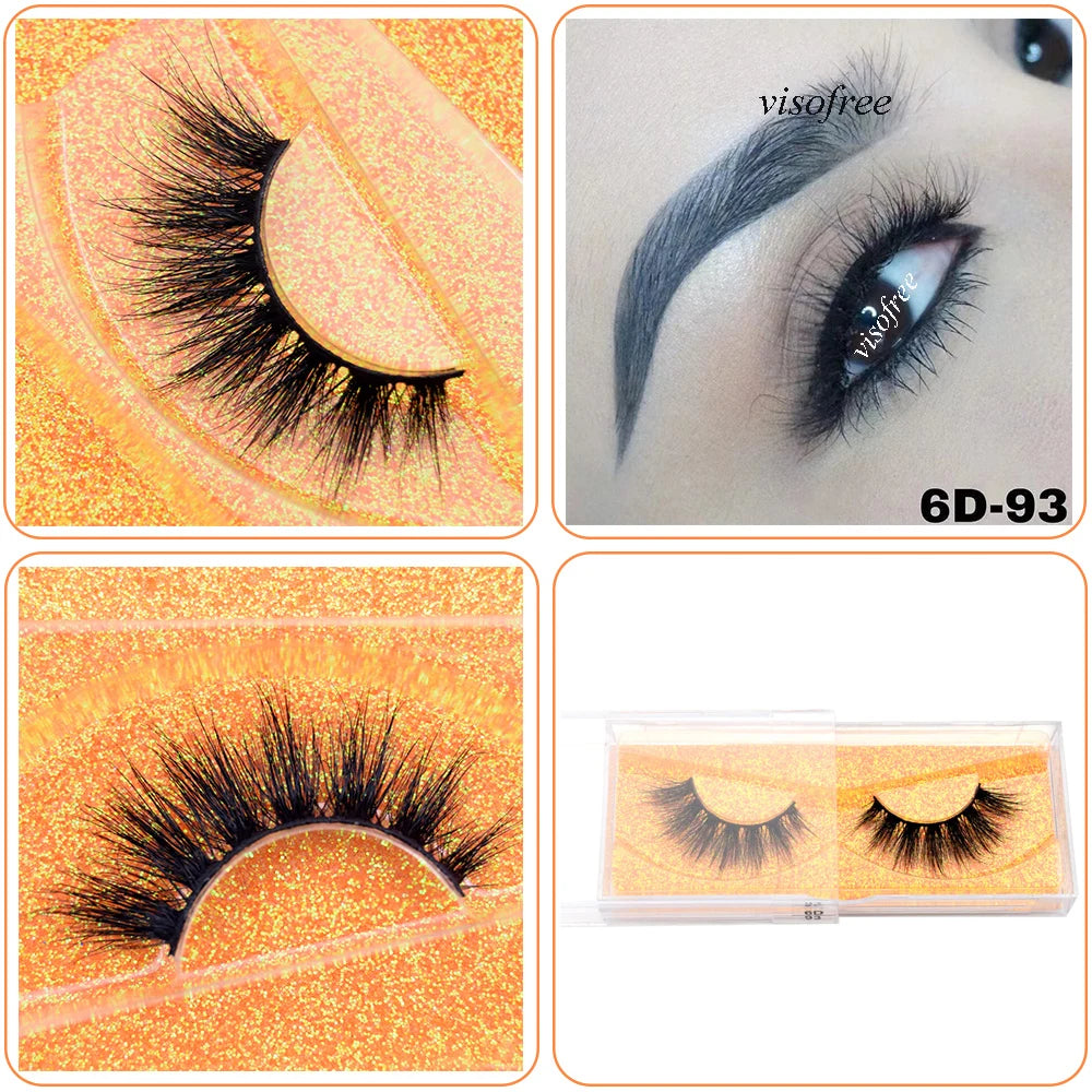 Mink Eyelashes Hand Made Crisscross False Eyelashes Cruelty Free Dramatic 3D Mink Lashes Long Lasting Faux Cils for Makeup Tools