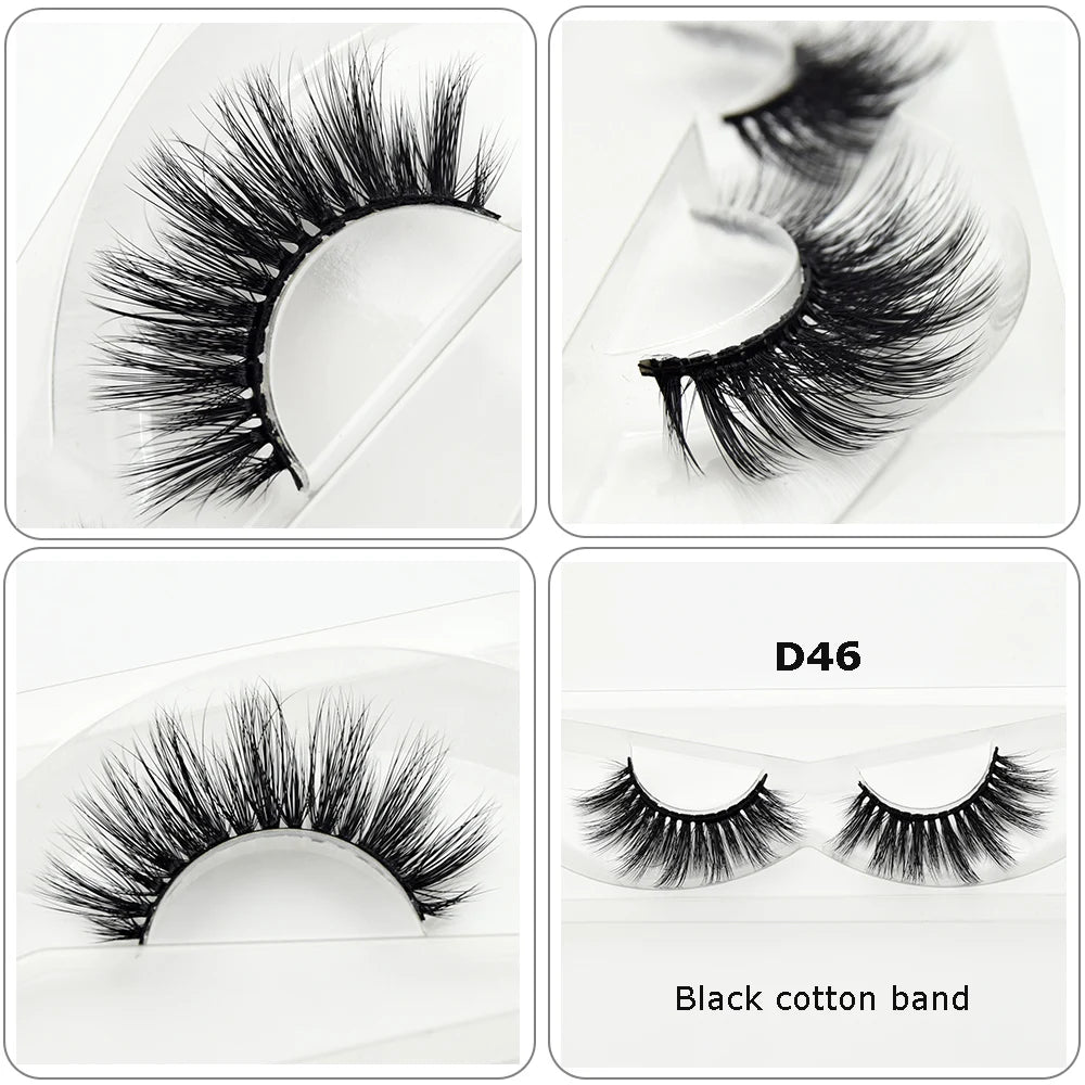 Mink Eyelashes Hand Made Crisscross False Eyelashes Cruelty Free Dramatic 3D Mink Lashes Long Lasting Faux Cils for Makeup Tools