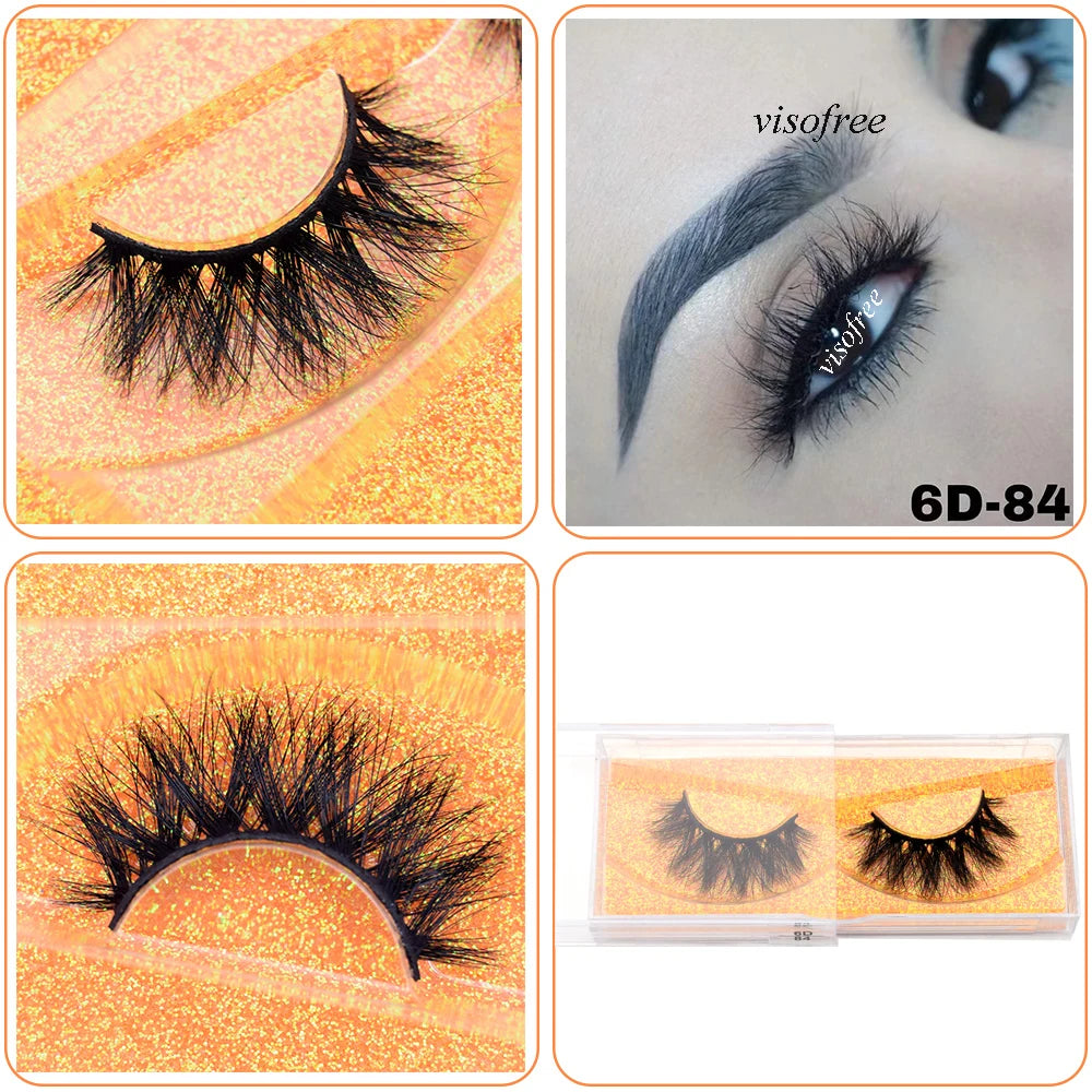 Mink Eyelashes Hand Made Crisscross False Eyelashes Cruelty Free Dramatic 3D Mink Lashes Long Lasting Faux Cils for Makeup Tools