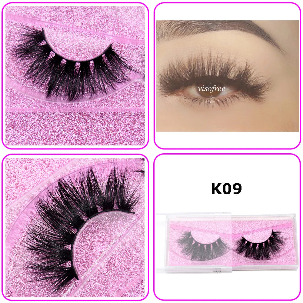 Mink Eyelashes Hand Made Crisscross False Eyelashes Cruelty Free Dramatic 3D Mink Lashes Long Lasting Faux Cils for Makeup Tools
