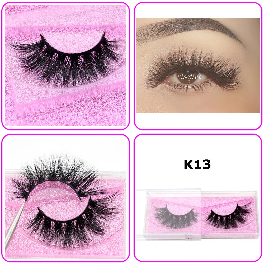 Mink Eyelashes Hand Made Crisscross False Eyelashes Cruelty Free Dramatic 3D Mink Lashes Long Lasting Faux Cils for Makeup Tools