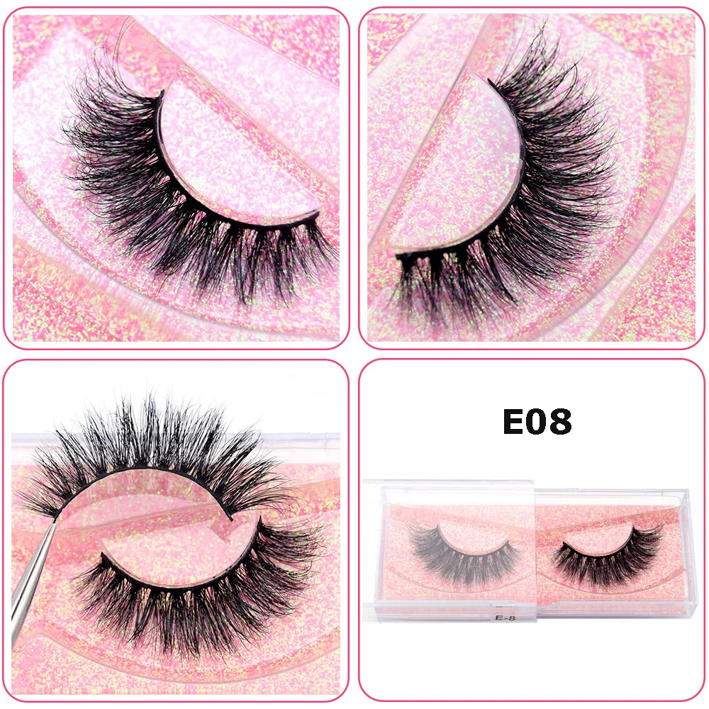 Mink Eyelashes Hand Made Crisscross False Eyelashes Cruelty Free Dramatic 3D Mink Lashes Long Lasting Faux Cils for Makeup Tools