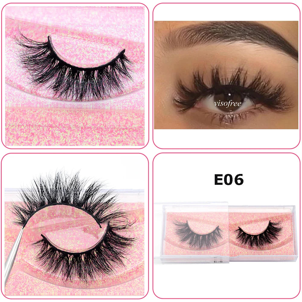 Mink Eyelashes Hand Made Crisscross False Eyelashes Cruelty Free Dramatic 3D Mink Lashes Long Lasting Faux Cils for Makeup Tools