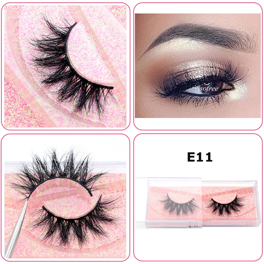 Mink Eyelashes Hand Made Crisscross False Eyelashes Cruelty Free Dramatic 3D Mink Lashes Long Lasting Faux Cils for Makeup Tools