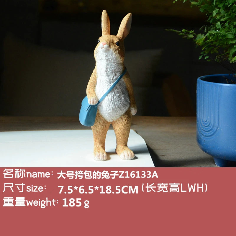 Everyday Collection Easter Decorations for Home Cute Rabbit Figurines Miniature Tabletop Ornaments Fairy Garden Thanksgiving