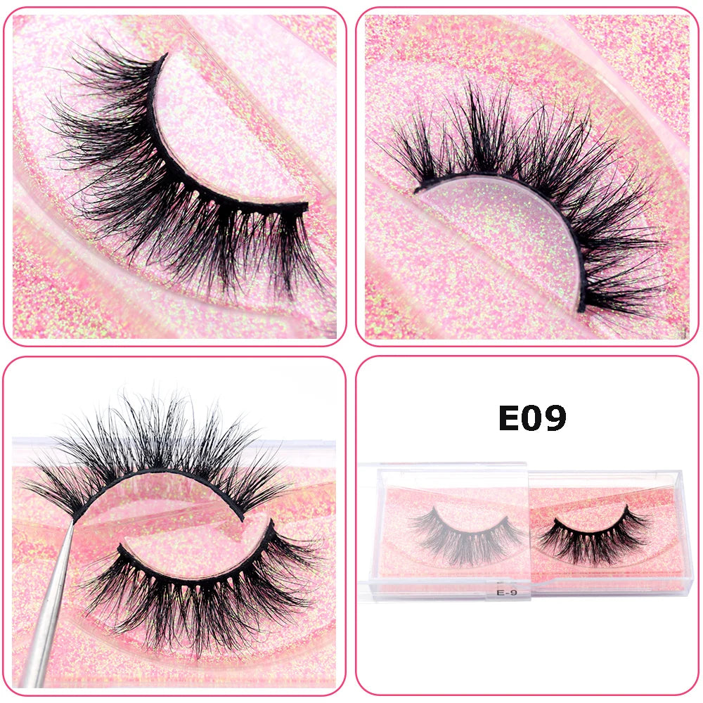 Mink Eyelashes Hand Made Crisscross False Eyelashes Cruelty Free Dramatic 3D Mink Lashes Long Lasting Faux Cils for Makeup Tools