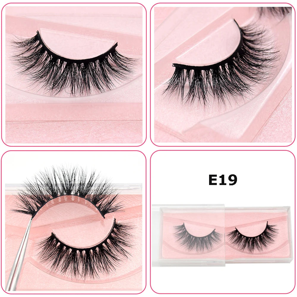 Mink Eyelashes Hand Made Crisscross False Eyelashes Cruelty Free Dramatic 3D Mink Lashes Long Lasting Faux Cils for Makeup Tools