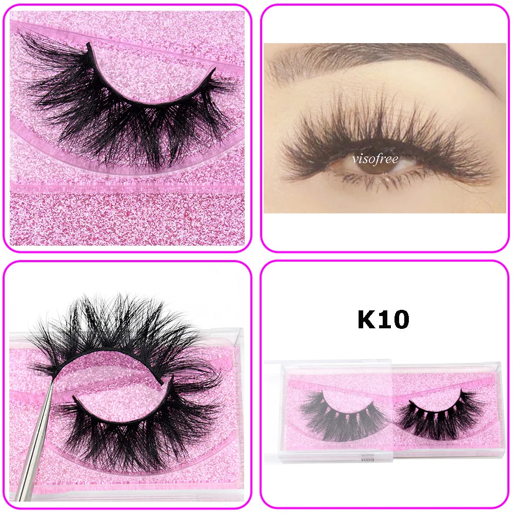 Mink Eyelashes Hand Made Crisscross False Eyelashes Cruelty Free Dramatic 3D Mink Lashes Long Lasting Faux Cils for Makeup Tools