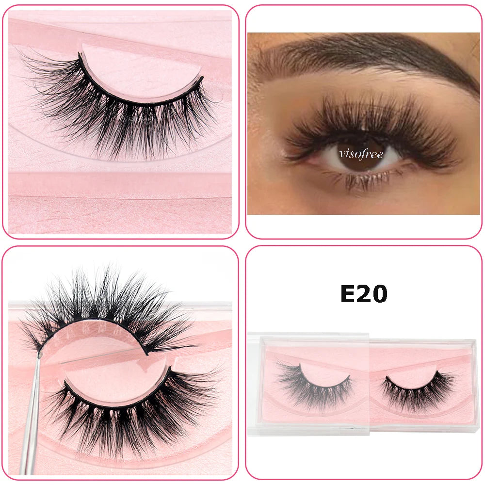 Mink Eyelashes Hand Made Crisscross False Eyelashes Cruelty Free Dramatic 3D Mink Lashes Long Lasting Faux Cils for Makeup Tools