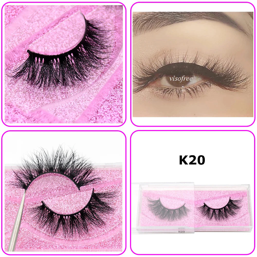 Mink Eyelashes Hand Made Crisscross False Eyelashes Cruelty Free Dramatic 3D Mink Lashes Long Lasting Faux Cils for Makeup Tools