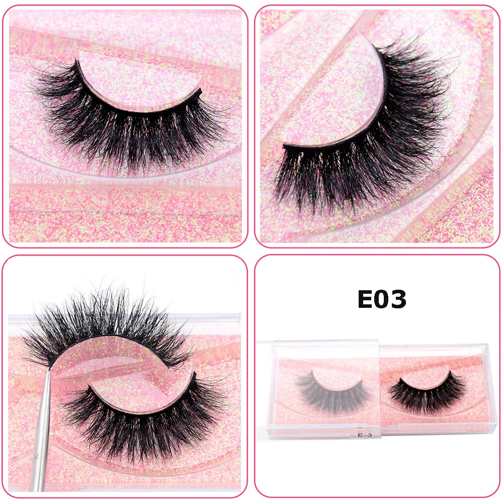 Mink Eyelashes Hand Made Crisscross False Eyelashes Cruelty Free Dramatic 3D Mink Lashes Long Lasting Faux Cils for Makeup Tools