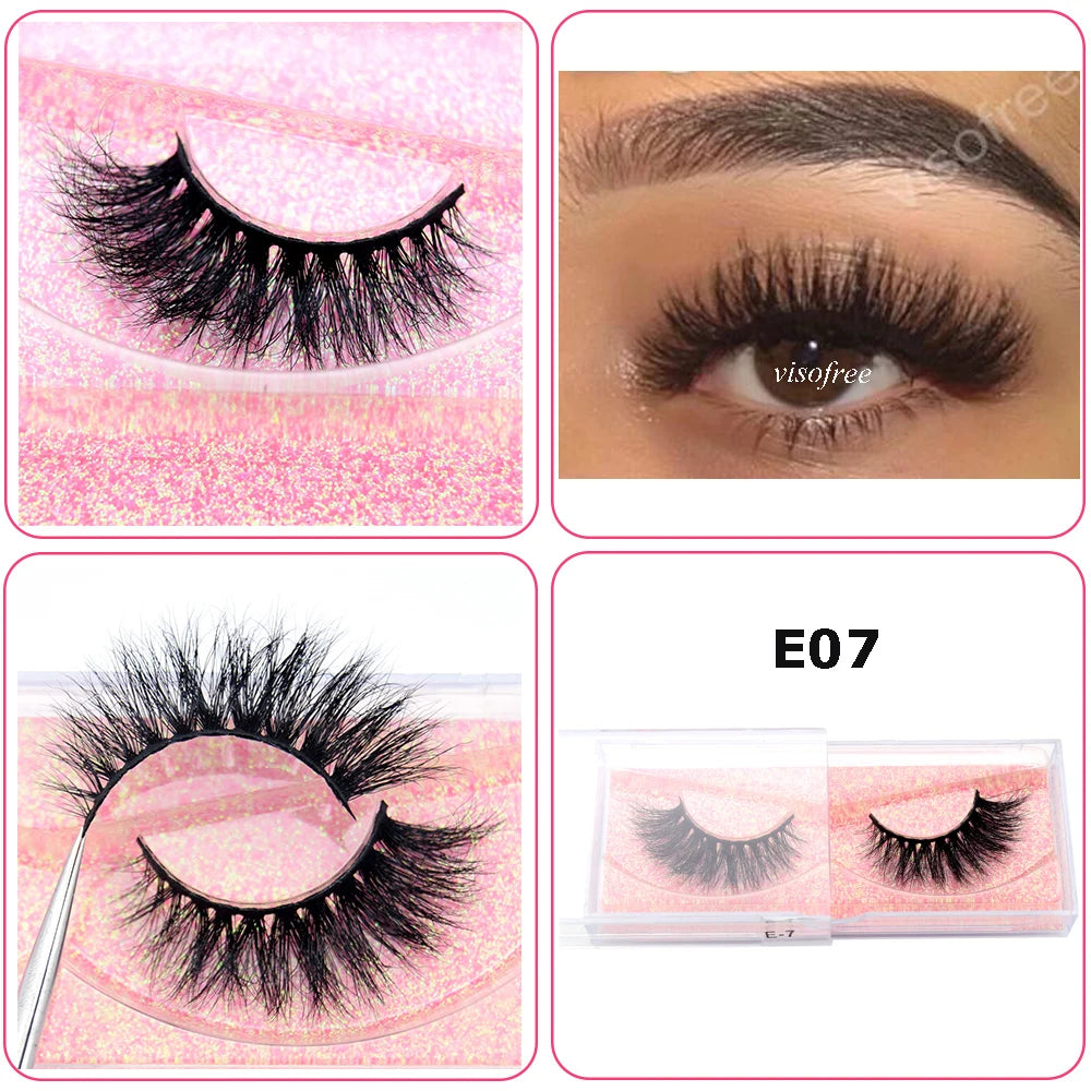 Mink Eyelashes Hand Made Crisscross False Eyelashes Cruelty Free Dramatic 3D Mink Lashes Long Lasting Faux Cils for Makeup Tools