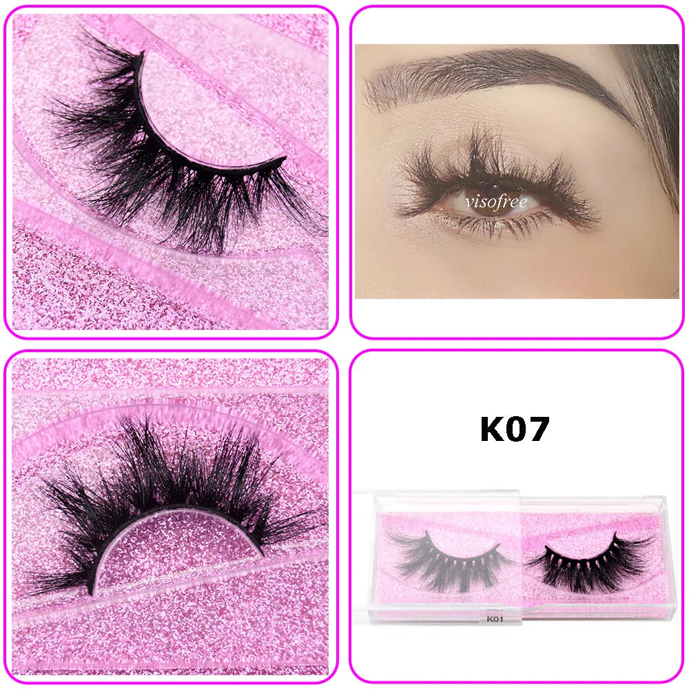 Mink Eyelashes Hand Made Crisscross False Eyelashes Cruelty Free Dramatic 3D Mink Lashes Long Lasting Faux Cils for Makeup Tools