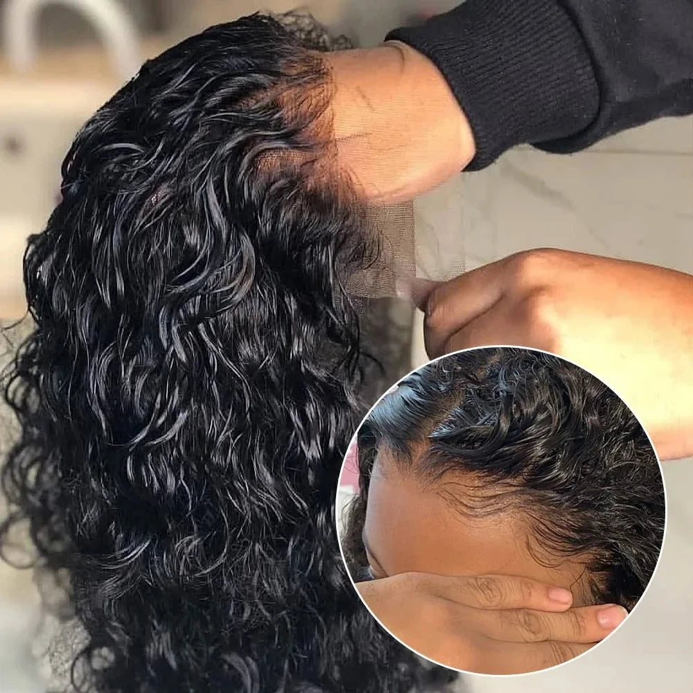 Deep Wave Short Bob 13x4 Lace Front Human Hair Wig 13x6 Curly HD Transparent Lace Frontal Closure Wig Brazilian Hair For Women