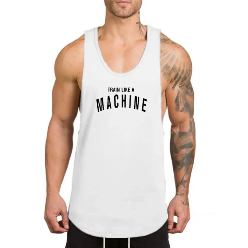 Brand gym clothing Men Bodybuilding and Fitness Stringer Tank Top Vest sportswear Undershirt muscle workout Singlets