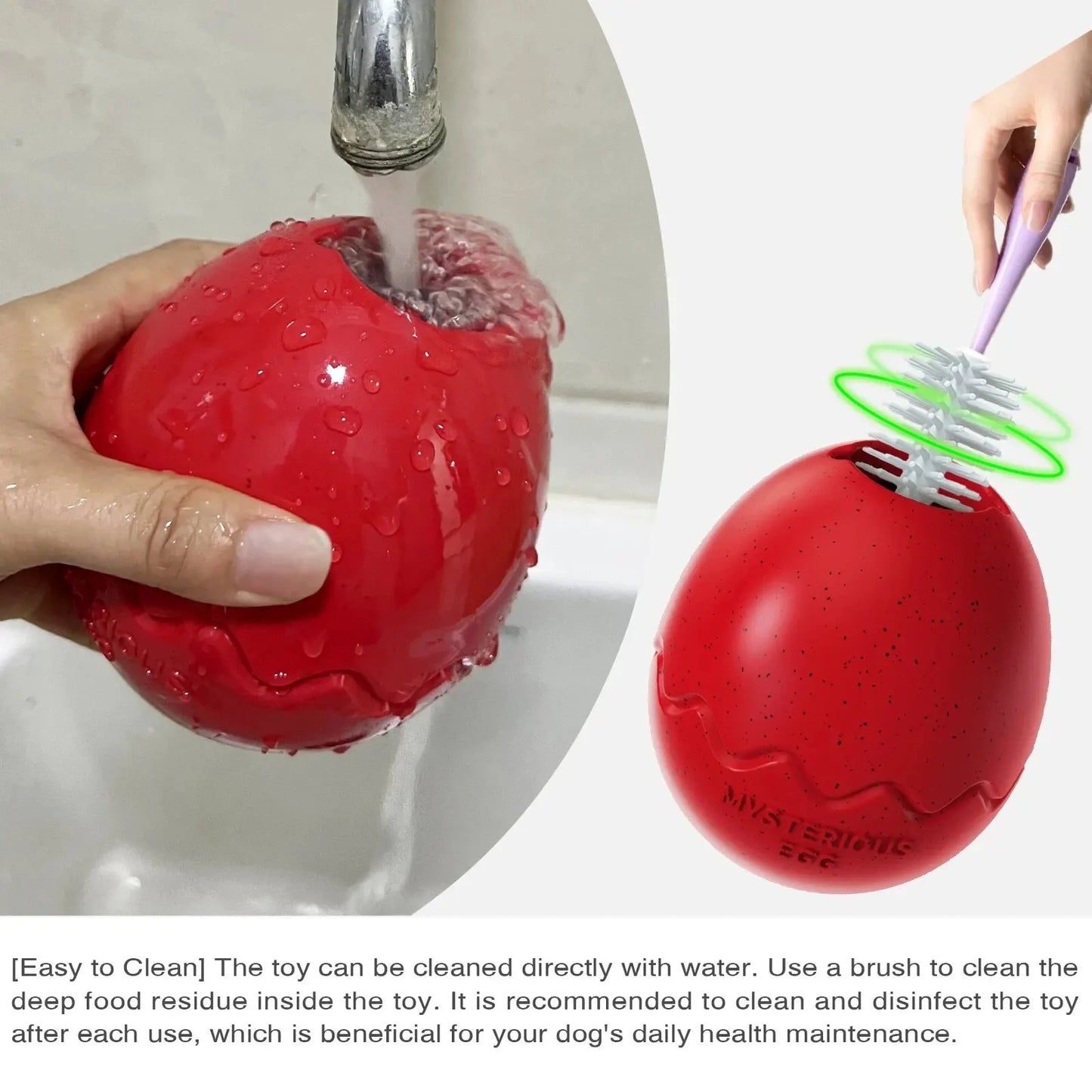 Dog Feeder Toy Dinosaur Egg Shape Food Dispenser Puppy Relax Puzzle Toys Large Pet Teeth Cleaning Chew Slow Feed Toy Accessories