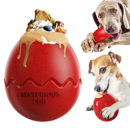 Dog Feeder Toy Dinosaur Egg Shape Food Dispenser Puppy Relax Puzzle Toys Large Pet Teeth Cleaning Chew Slow Feed Toy Accessories