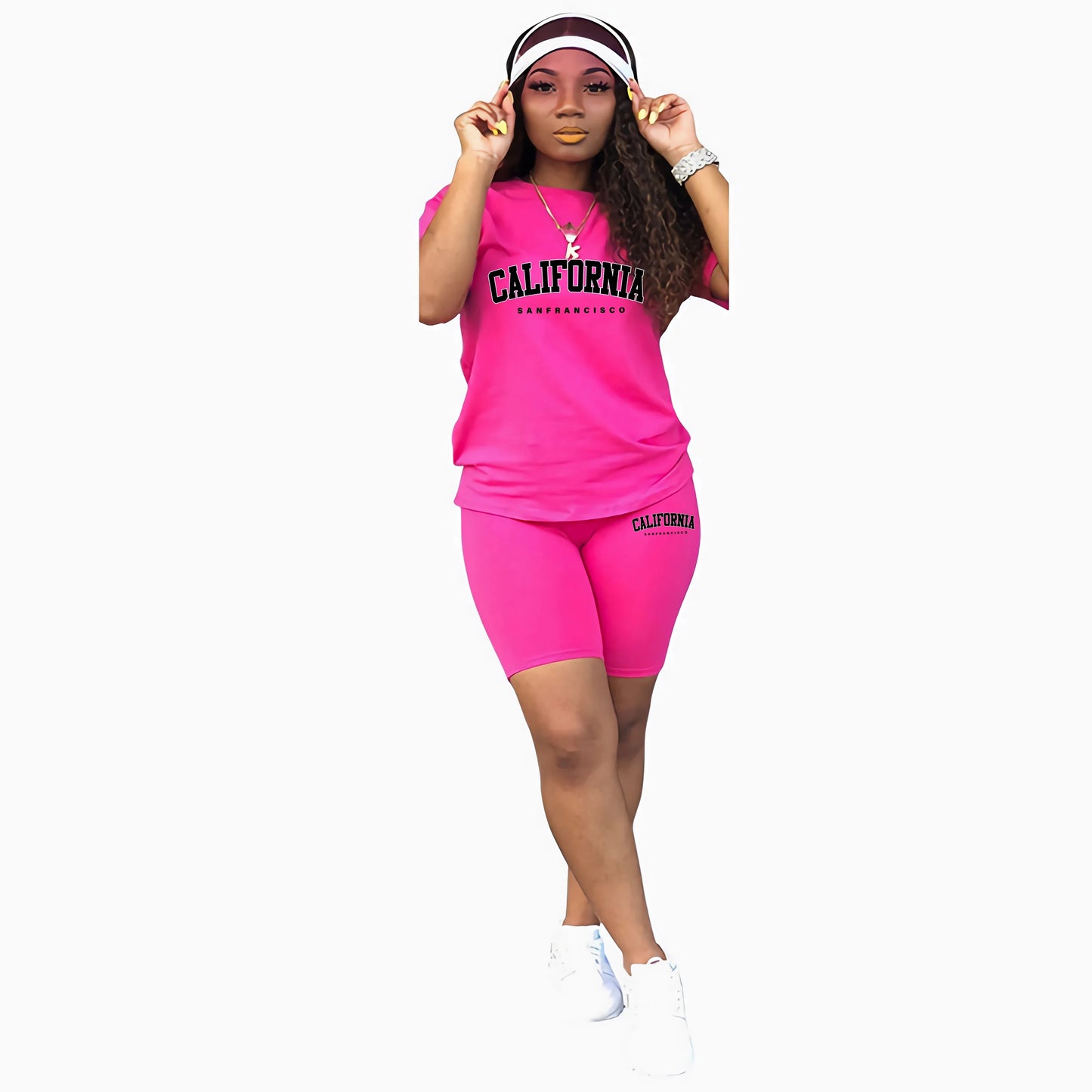 Womens Summer Tracksuit Print T-Shirt+Shorts 2 Piece Sets Fashion  Sportswear Clothing Luxury Casual Jogging Short Sleeve Suit