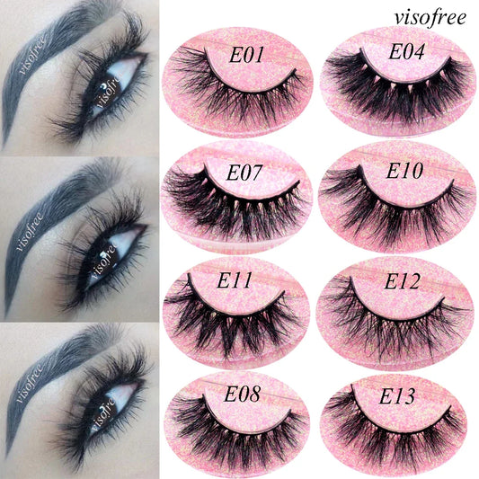 Mink Eyelashes Hand Made Crisscross False Eyelashes Cruelty Free Dramatic 3D Mink Lashes Long Lasting Faux Cils for Makeup Tools