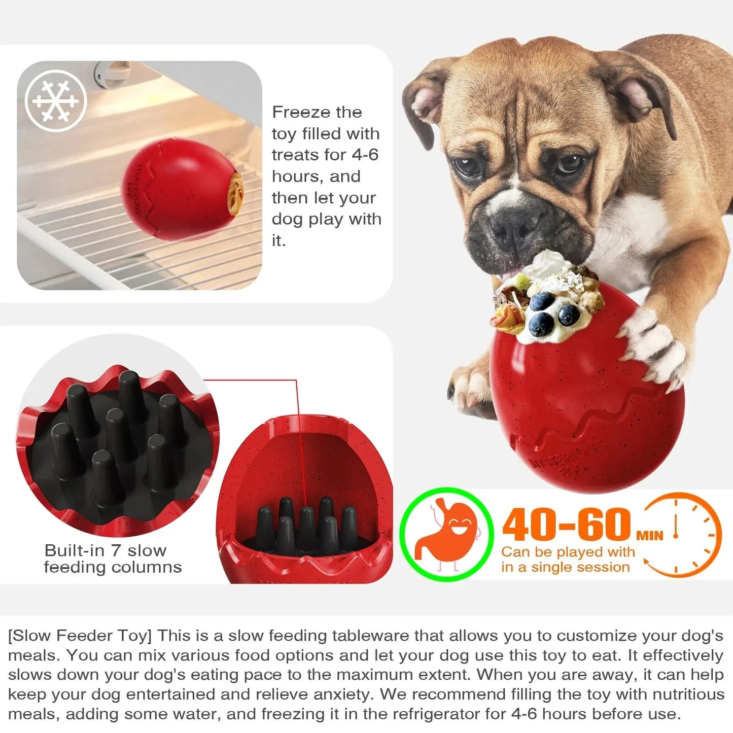 Dog Feeder Toy Dinosaur Egg Shape Food Dispenser Puppy Relax Puzzle Toys Large Pet Teeth Cleaning Chew Slow Feed Toy Accessories
