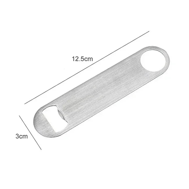 Mini Durable Beer Bottle Opener Stainless Steel Flat Speed Bottle Cap Opener Remover Bar Blade Kitchen Tool