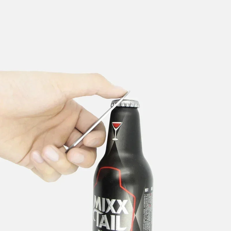 Mini Durable Beer Bottle Opener Stainless Steel Flat Speed Bottle Cap Opener Remover Bar Blade Kitchen Tool
