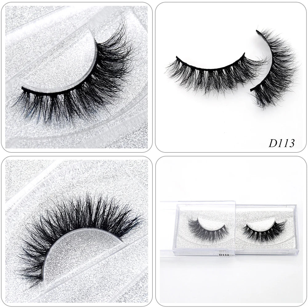 Mink Eyelashes Hand Made Crisscross False Eyelashes Cruelty Free Dramatic 3D Mink Lashes Long Lasting Faux Cils for Makeup Tools