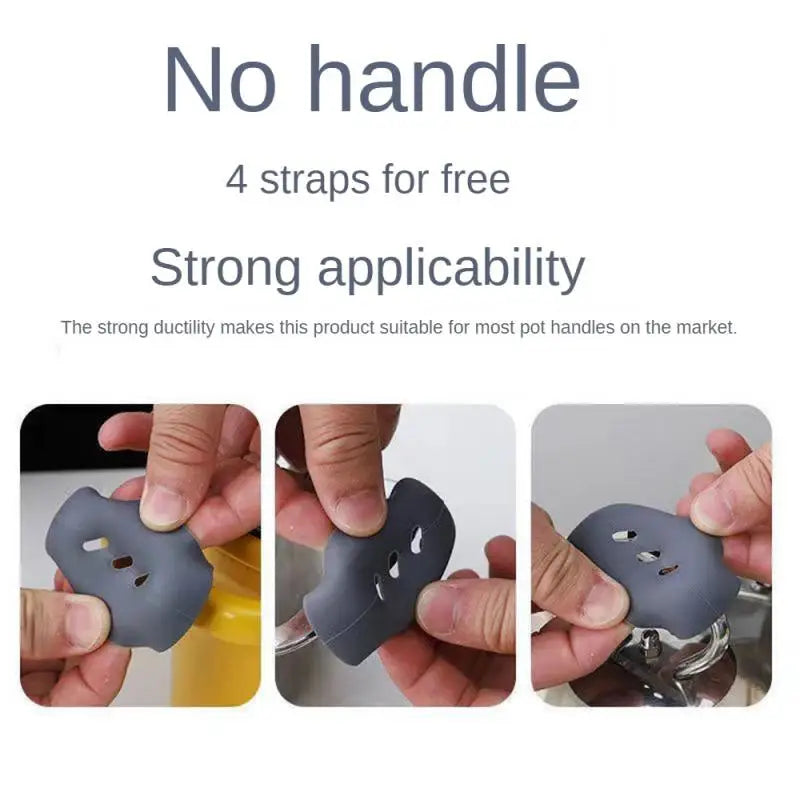 8/4/2pcs Silicone Pan Handle Cover Heat insulation Non-slip Assist handle Holder Hot pot anti-scalding handle pad Kitchen Gadget