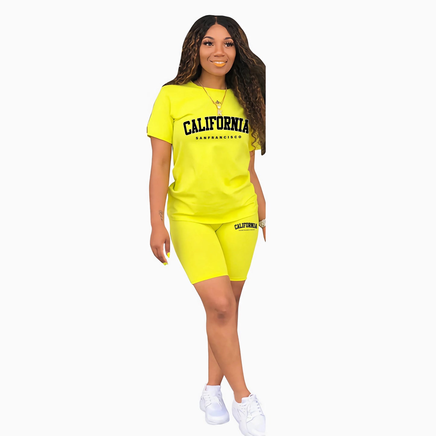 Womens Summer Tracksuit Print T-Shirt+Shorts 2 Piece Sets Fashion  Sportswear Clothing Luxury Casual Jogging Short Sleeve Suit